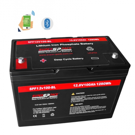 rv house baterie, 12v100ah lifepo4 bateria wersja bluetooth do rv 